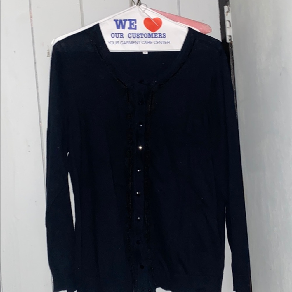 black button up blouse